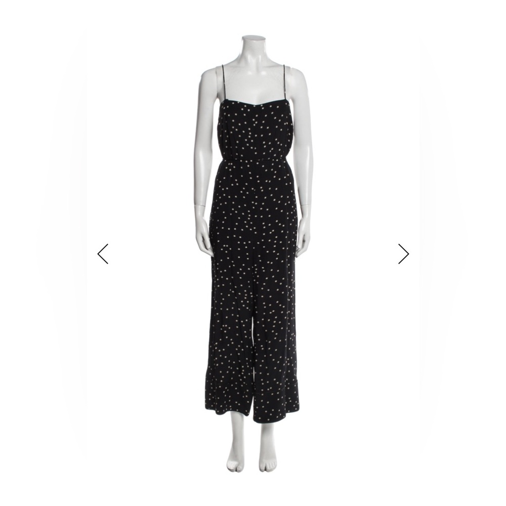 Rebecca Vallance Black Jumpsuit with White Dots